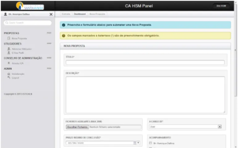 Fig. 8. Screenshot of our Requirements validation prototype: Request Creation Screen