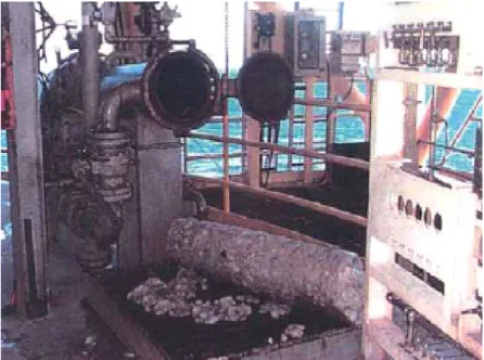Fig. 5 – Hidrato formado em linha de produção. 