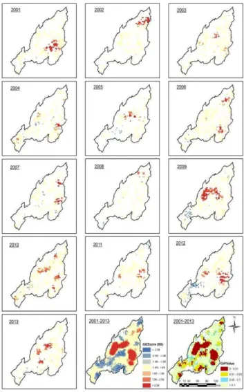 Fig.  5  shows  estimated  clustering  probabilities  of  occurrence  of  fires in Nagaland state