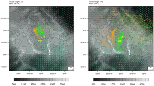 Fig. 5. Emissions from Tizayuca (green) are feasible to merge with emissions from TIC (or- (or-ange)