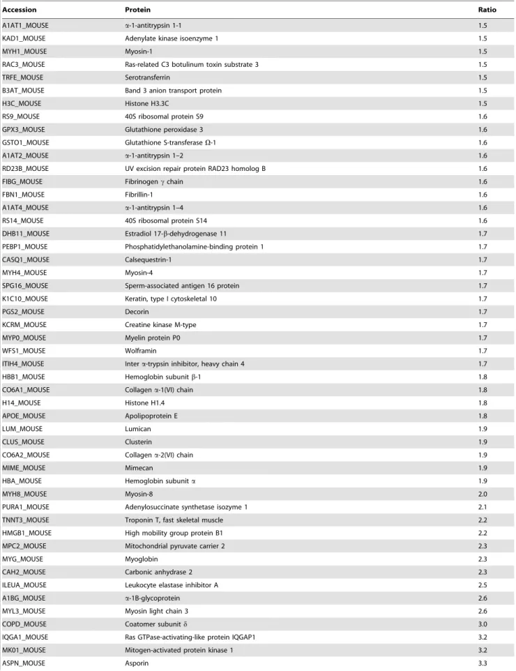 Table 1. Up-regulated proteins in ERb -/- mouse urethra.
