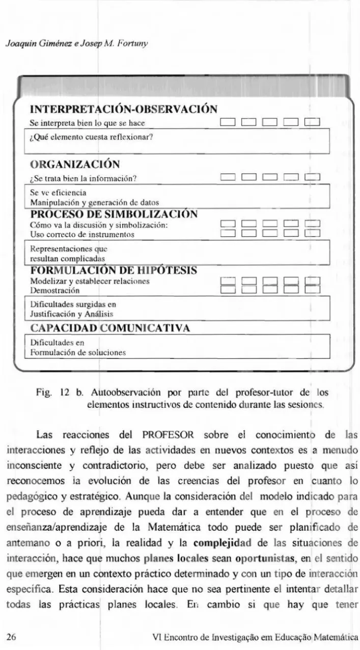 Fig.  12  b.  Al.ttoobservación  por  parte  deI  elementos instructivos de contenid