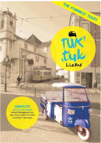 Fig. 3 -  Panfleto da empresa “Tuk - tuk” Lisboa.