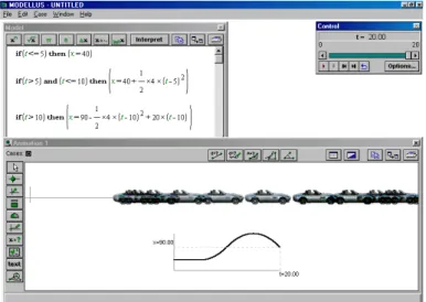 Figure 3.33  Using conditions to  define different functions for  different domains of t.
