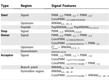 Table 6 shows all the state features associated with each segment label.
