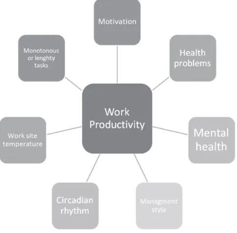 Figure 2. Factors that influence productivity found in the literature