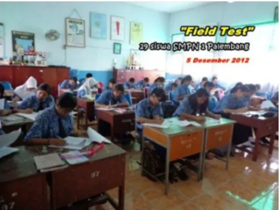 Figure 3. Students on field test 