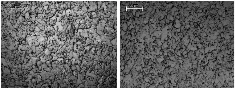 Figure 9: Microstructures of 4mm thick plates subjected to various charge mass detonations  etched in 2% nital  