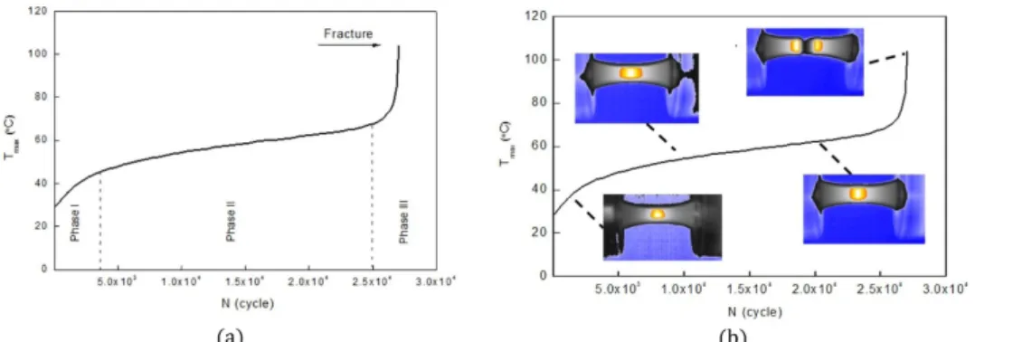 Figure 10: Temperature distribution: (a)T max ×N curve; (b) phase I details of Fig. 10.a