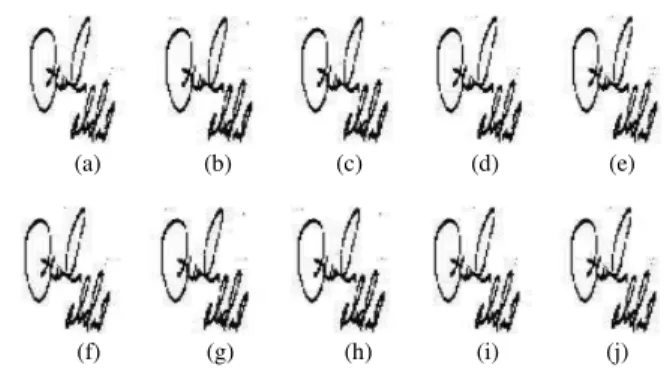 Fig. 9:  Watermarks that were extracted spatially from  their  corresponding  watermarked  images  in  Fig