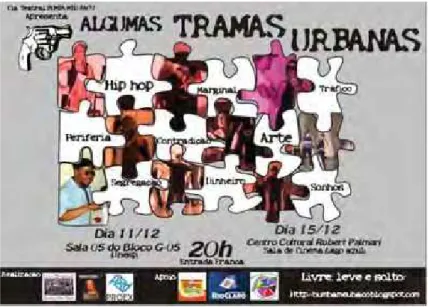 Figura 9: Cartaz da peça “Algumas Tramas Urbanas” (2010). 