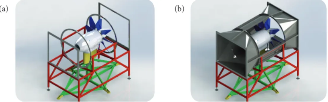 Figure 8. (a) Description of the engine support; (b) Drive system chamber.
