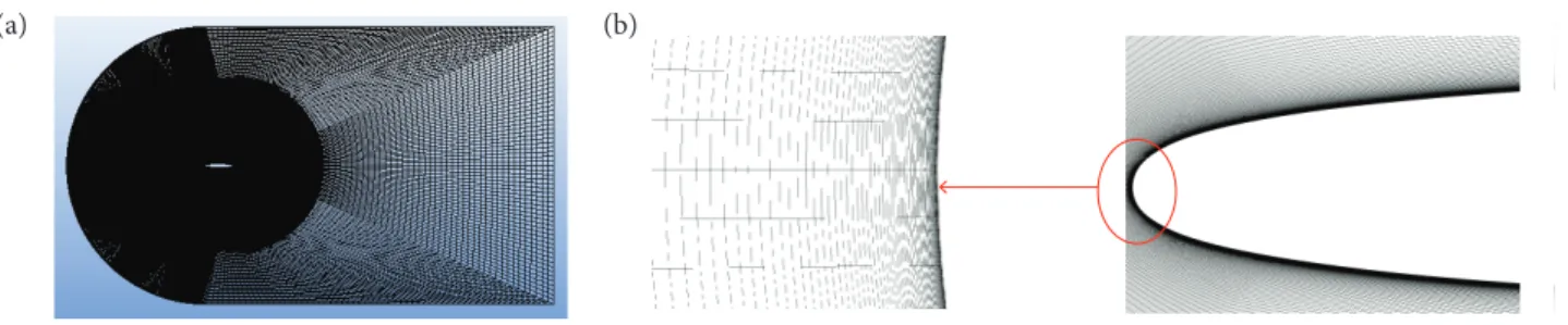 Figure 9 shows the structured grid used to predict the flow field around the airfoil.