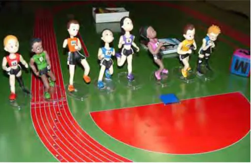 Figura 2: Peças do jogo “Atletismo em Ação”. 