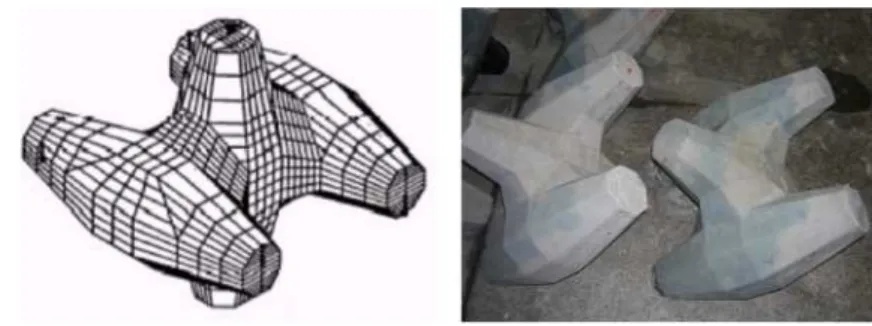 Figure 1 - Breakwater structure geometry 