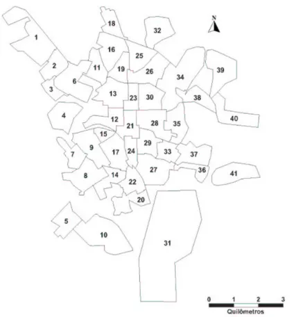 Tabela 2 - Maiores distâncias entre centroides das zonas 