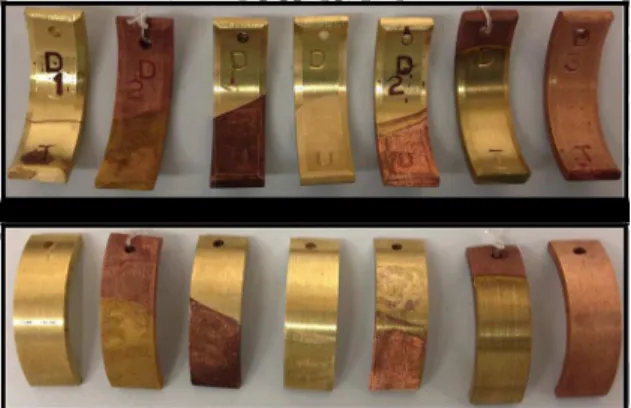 Figure 3. Optical microscopy images of exposed sample2 that  presented clear evidence of cracking on the surface.