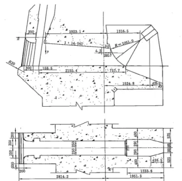 Figure 4.  Scheme and typical sections of  Flaring Pier.