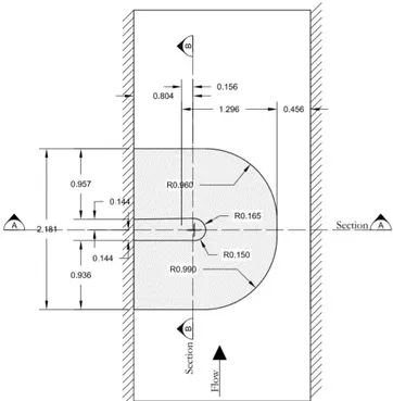 Figure 8.  Plan and dimensions of  cofferdam- experimental  investigation.