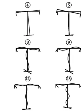 Figure 2 T-section: in-plane shapes of the  twelve most relevant deformation modes.