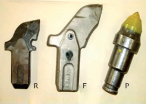 Figure 1 (R)Radial, (F) forward attack and (P)point 