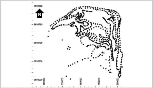 Table 2 Statistical results  for the deviations (error) between  each surface against the surveyed hard data.