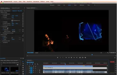 Figure 03 - Example of video montage and synchronization of the stage performance recording with the  enlargement of interpreters  