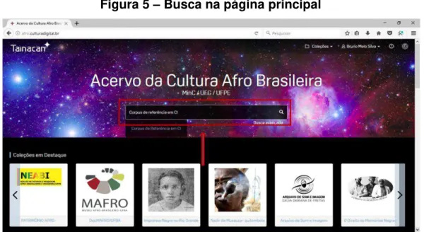 Figura 5  –  Busca na página principal 