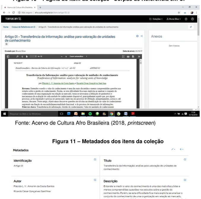 Figura 10  – Página do item da coleção “Corpus de Referência em CI”