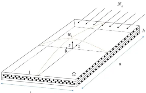 Figure 1: A typical imperfect rectangular laminated plate 