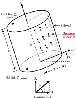 Fig. 1. Geometry and computational domain  with boundary conditions. 