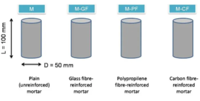 Figure 1: Tested mortar specimens. 