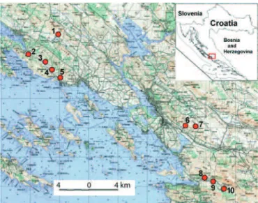 Table 1. List of the researched olive groves with their size,  management practice and name of locality (shown in Figure  1)
