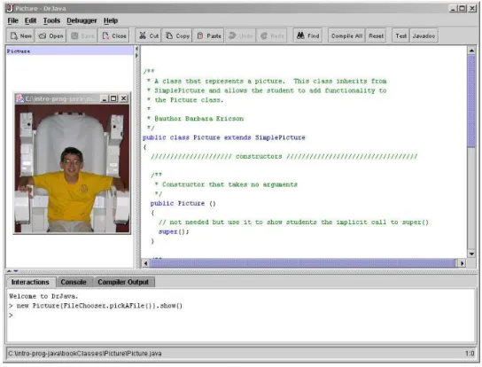 FIGURE 3.14: Picking, making, and showing a picture, using the result of each method in the next method