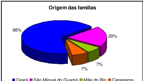 Gráfico 5: Origem das famílias  Fonte: pesquisa de campo, 2010.