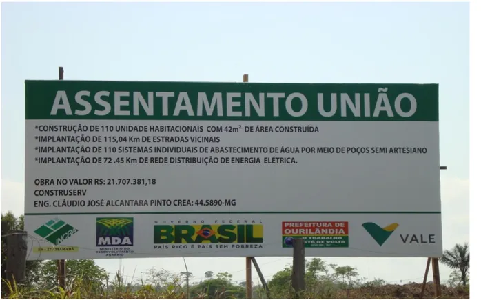 Foto 06  –  Placa exposta à margem PA 279 com indicativo da estrada para o PA União. 