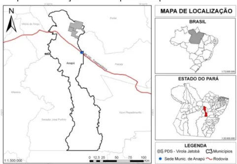 Figura 06 - Mapa de localização do município de Anapu/PA. 