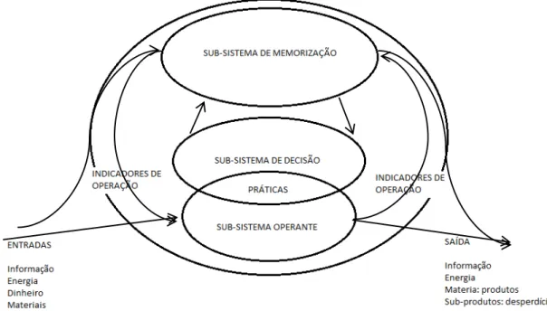 Figura 1: Uma representação da exploração agrícola inspirada na modelização sistêmica como  centro das práticas agrícolas