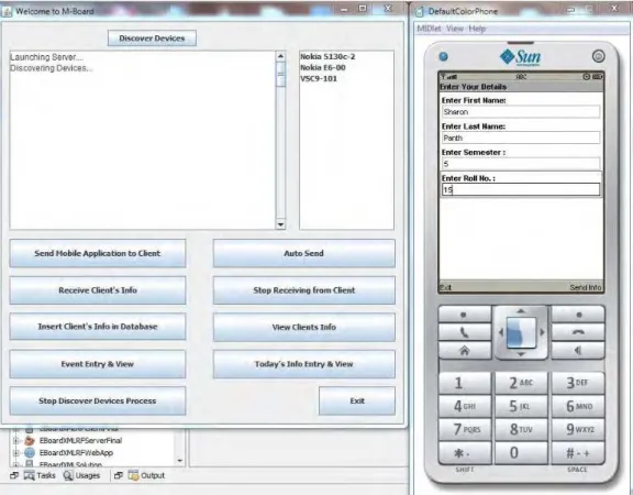 Fig. 7. Server and Client Screen Shot 