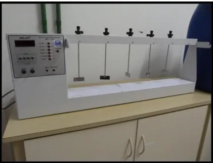 Figura 11 - Aparato de jar test utilizado nos testes de coagulação-floculação com quitosana 