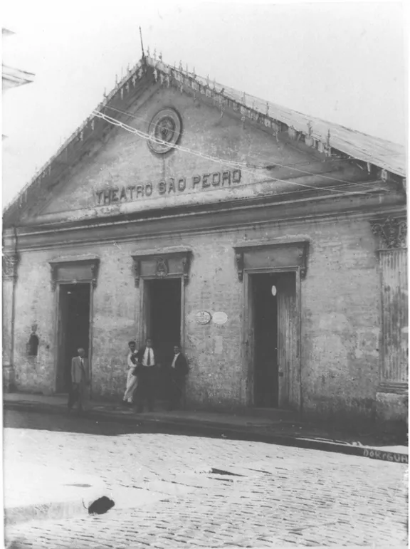 FIGURA 11: Fachada do Cine Theatro São Pedro, em 1909. 