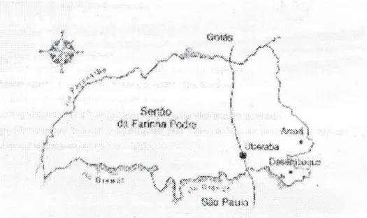 Figura 1: Triângulo Mineiro - Estrada do Anhanguera. 
