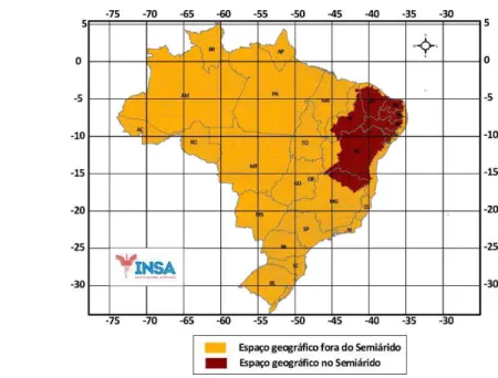 Figura 6 - Espaço geográfico do Semiárido brasileiro. 