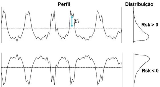 Figura 2.6: Representação do parâmetro R sk –  Skewness (adaptado de GADELMAWLA et al