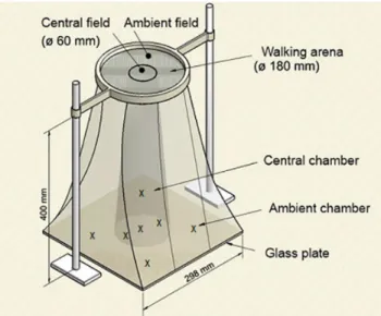 Table 1 summarizes the different odorous environments in which the weevils orientation to the host plant was tested