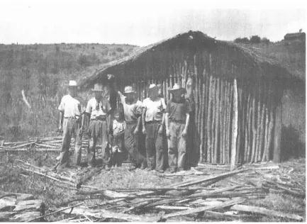 Foto 3: “Catei as crianças, pus dentro de um rancho de palmito, que se a  onça desse um trapo o rancho caía”..