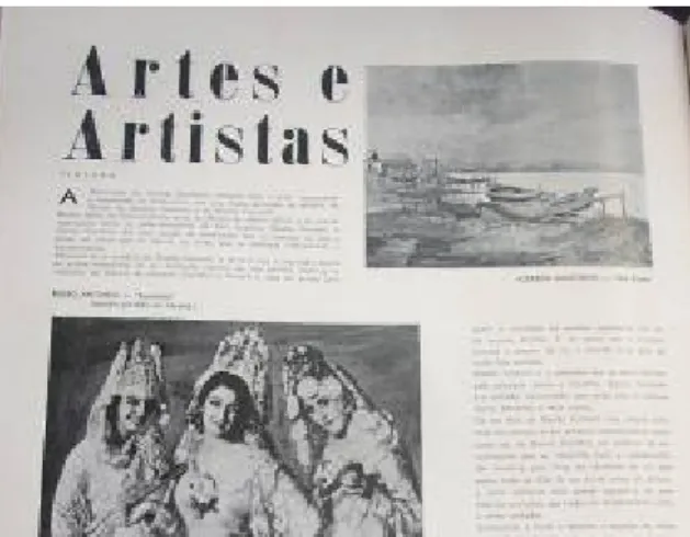 Fig. 8 : Seção Artes e Artistas, publicada em maio de 1939.     