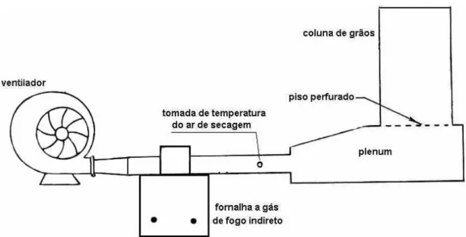 FIGURA 1: Esquema do protótipo utilizado na secagem dos grãos 