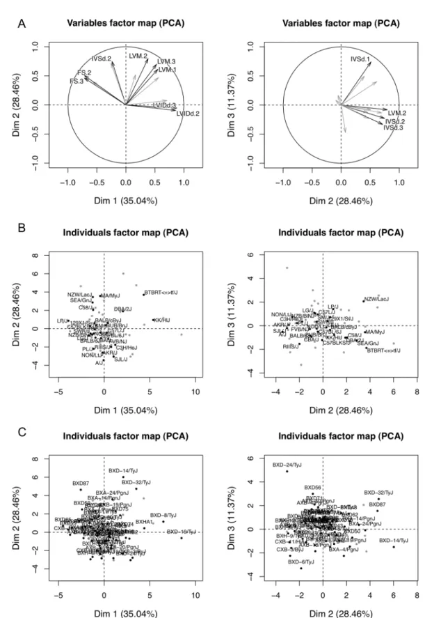 Fig 5. Principal component analysis of isoproterenol-induced changes from baseline. A