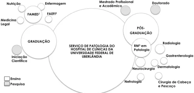 Figura 4 - Relações entre o LAPAT e a graduação e a pós-graduação. 